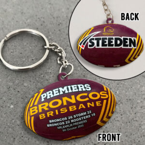 Brisbane Broncos Custom Shape 2-sided Keychain - MAITM13360