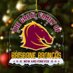Brisbane Broncos Custom Shape Clear 1-Side Printed Acrylic Ornament - VANDH 3523