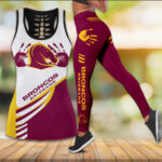 Brisbane Broncos Hollow Tank Top Leggings - VANDH 1075