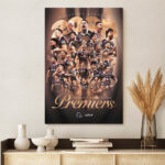 Brisbane Broncos Premiers 2025 Rectangle Canvas With Inner Frame - TANTN17892