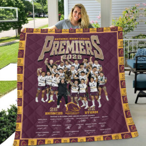 Brisbane Broncos Premiers 2025 Quilt Blanket - TANTN17312