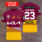Personalized Brisbane Broncos 3D Apparel - VANDH 475