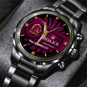 Brisbane Broncos x Rolex Black Stainless Steel Watch - MAITM13198