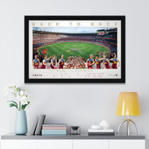 Brisbane Lions 2025 Premiers Rectangle Canvas With Inner Frame - MAITM13362
