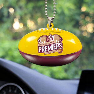 Brisbane Lions 2025 Premiers Custom shape 2-sided Acrylic Car Ornament - MAITM13368