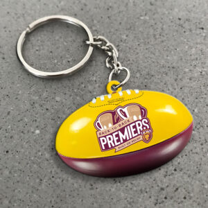 Brisbane Lions 2025 Premiers Custom Shape 2-sided Keychain - MAITM13369