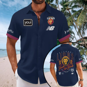 Brisbane Lions 2025 Premiers Short Sleeve Button-Down Shirt - MAITM13364