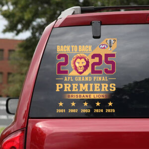 Brisbane Lions Premiers 2025 3D Car Sticker - TANTN17089