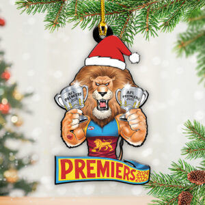 Brisbane Lions Premiers 2025 Custom Shape 2-sided Acrylic Ornament – TANTN17091
