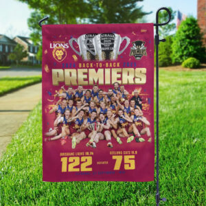 Brisbane Lions Premiers 2025 Double-side Garden Flag - TANTN17024