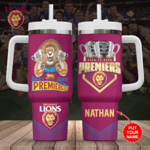 Personalized Brisbane Lions Premiers 2025 40oz Stanley Tumbler - HOATT13555
