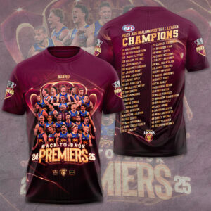 Brisbane Lions Premiers 2025 3D Apparel - HOATT13536