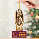 Brisbane Broncos 2025 NRL Premiers Custom Shape 2-sided Acrylic Ornament – HOATT13584
