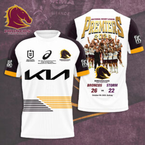 Brisbane Broncos 2025 NRL Premiers 3D Apparel - HOATT13591