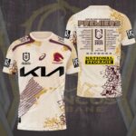 Brisbane Broncos 2025 NRL Premiers 3D Apparel - HOATT13624