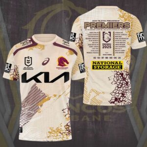 Brisbane Broncos 2025 NRL Premiers 3D Apparel - HOATT13624