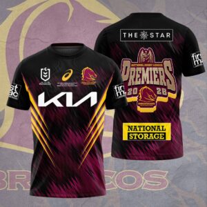 Brisbane Broncos 2025 NRL Premiers 3D Apparel - HOATT13625