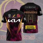 Brisbane Broncos 2025 NRL Premiers 3D Apparel - HOATT13699