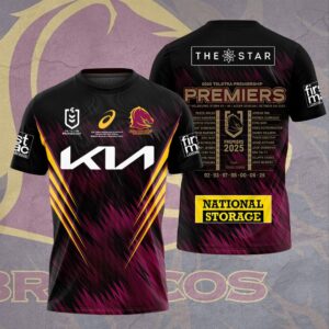 Brisbane Broncos 2025 NRL Premiers 3D Apparel - HOATT13699