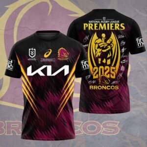 Brisbane Broncos 2025 NRL Premiers 3D Apparel - HOATT13721