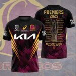 Brisbane Broncos 2025 NRL Premiers 3D Apparel - HOATT13866