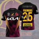 Brisbane Broncos 2025 NRL Premiers 3D Apparel - HOATT13903