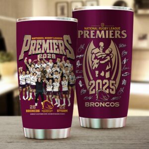 Brisbane Broncos 2025 NRL Premiers Tumbler Cup - HOATT14193