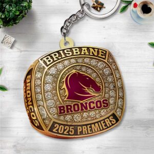 Brisbane Broncos 2025 NRL Premiers Custom Shape 2-sided Keychain - HOATT13626