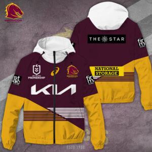 Brisbane Broncos 3D Windbreaker Jacket - TANTN 7995