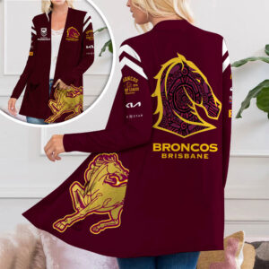 Brisbane Broncos Women's Patch Pocket Cardigan - VANDH 491