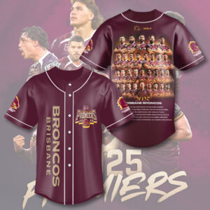 Brisbane Broncos 2025 NRL Premiers Baseball Jersey - HOATT13704