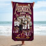 Brisbane Broncos 2025 NRL Premiers Rectangle Beach Towel - HOATT13729
