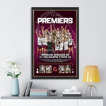 Brisbane Broncos 2025 NRL Premiers Canvas With Inner Frame - HOATT13946