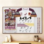 Brisbane Broncos 2025 NRL Premiers Rectangle Canvas With Inner Frame – TMTHU1807