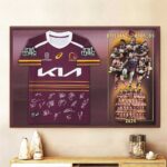 Brisbane Broncos 2025 NRL Premiers Rectangle Canvas With Inner Frame - TMTHU1809