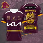 Brisbane Broncos 2025 NRL Premiers 3D Apparel - HOATT13739