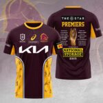 Brisbane Broncos 2025 NRL Premiers 3D Apparel - HOATT14140