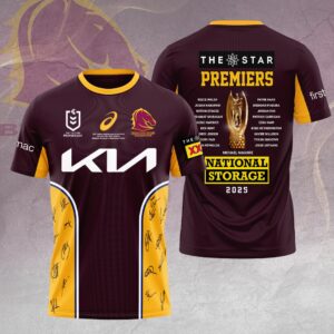 Brisbane Broncos 2025 NRL Premiers 3D Apparel - HOATT14140