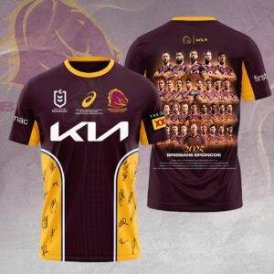 Brisbane Broncos 2025 NRL Premiers 3D Apparel - HOATT14178