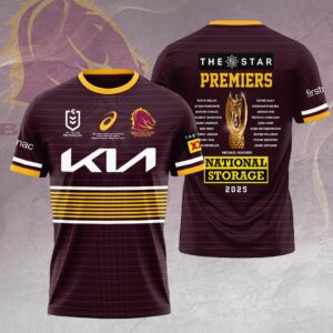 Brisbane Broncos 2025 NRL Premiers 3D Apparel - HOATT14196