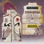 Brisbane Broncos 2025 NRL Premiers 3D Sleeveless Down Jacket - HOATT14053
