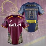 Brisbane Broncos 2025 NRL Premiers Baseball Jersey - HOATT14060
