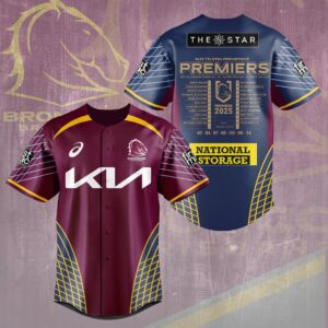 Brisbane Broncos 2025 NRL Premiers Baseball Jersey - HOATT14060