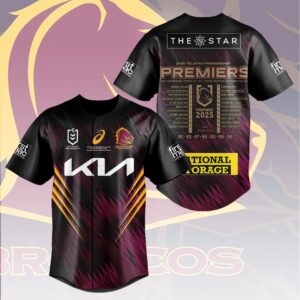 Brisbane Broncos 2025 NRL Premiers Baseball Jersey - HOATT13883