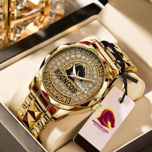 Brisbane Broncos 2025 Premiership Alloy Luxury Quartz Watch - TANTN17395