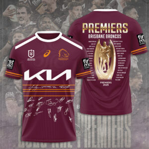 Brisbane Broncos 2025 Premiership 3D Apparel - TANTN17902