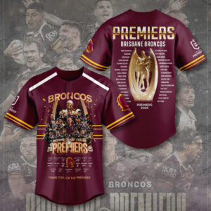 Brisbane Broncos 2025 Premiership Baseball Jersey - TANTN17849