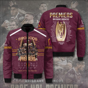 Brisbane Broncos 2025 Premiership 3D Bomber Jacket - TANTN17852