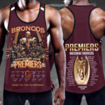 Brisbane Broncos 2025 Premiership  Y-Back Muscle Tank Top - TANTN17851