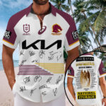 Brisbane Broncos NRL Premiers Short Sleeve Button-Down Shirt - TMTHU1469